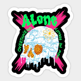 alone overthinking Sticker